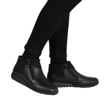Load image into Gallery viewer, RIEKER - 47270-00 - 2-ZIP SHOE/BOOT (Water Resistant) Black
