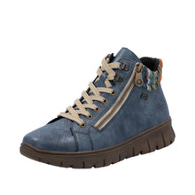 Load image into Gallery viewer, RIEKER - N1305-14 - ZIP/LACE BOOT (Water Resistant)- Blue Multi