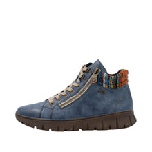 Load image into Gallery viewer, RIEKER - N1305-14 - ZIP/LACE BOOT (Water Resistant)- Blue Multi