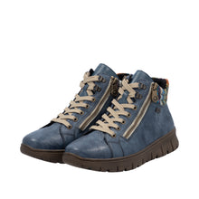 Load image into Gallery viewer, RIEKER - N1305-14 - ZIP/LACE BOOT (Water Resistant)- Blue Multi