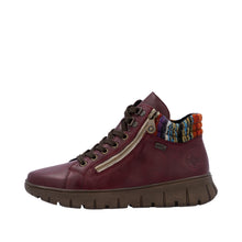 Load image into Gallery viewer, RIEKER - N1305-35 - ZIP/LACE BOOT (Water Resistant)- Red Multi