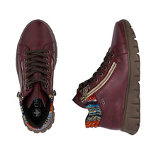 Load image into Gallery viewer, RIEKER - N1305-35 - ZIP/LACE BOOT (Water Resistant)- Red Multi