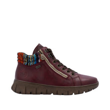 Load image into Gallery viewer, RIEKER - N1305-35 - ZIP/LACE BOOT (Water Resistant)- Red Multi