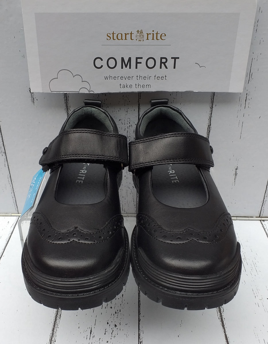 START-RITE SPRING 2780-7 STRAP SHOE Black Leather – Sue at