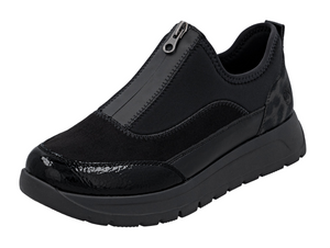 REMONTE - D2V01-04 - WEDGE ZIP SHOE - Black