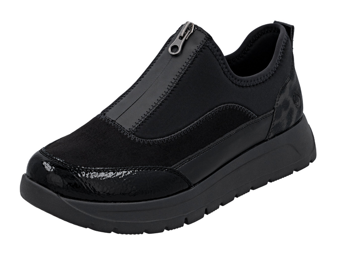 REMONTE - D2V01-04 - WEDGE ZIP SHOE - Black
