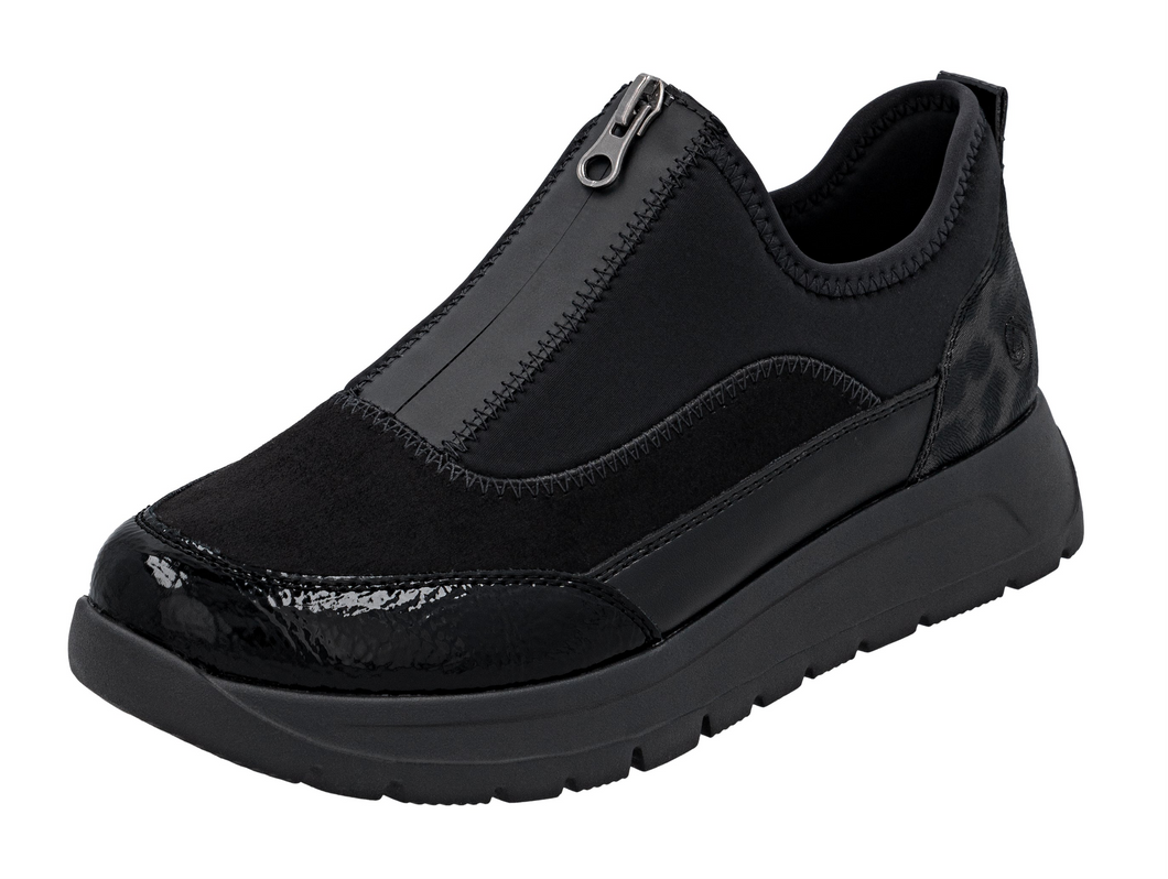 REMONTE - D2V01-04 - WEDGE ZIP SHOE - Black