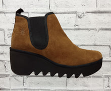 Load image into Gallery viewer, FLY London - BYNE349FLY - P501349025 - PULL ON WEDGE ANKLE BOOT - Tobacco