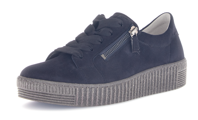 GABOR (Wisdom) - 73.334.18 - LACE UP/ZIP SNEAKER STYLE TRAINER/SHOE - Navy Blue