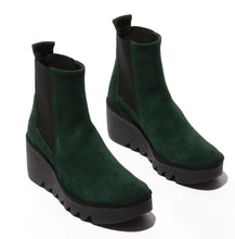Load image into Gallery viewer, FLY London - BAGU233FLY - P501233024 - PULL ON WEDGE ANKLE BOOT - Forest Green