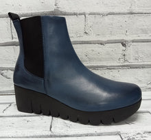 Load image into Gallery viewer, FLY London - VAZE177FLY - P145177004 - PULL ON WEDGE ANKLE BOOT - Navy Blue