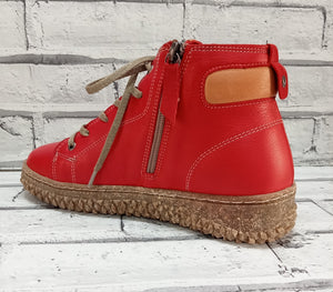 LYON - ZIP/LACE BOOT - RED