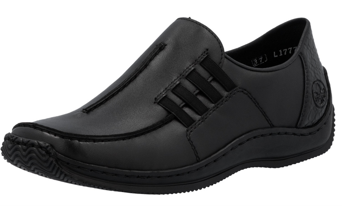 RIEKER - L1777-00 - SLIP ON SHOE - Black