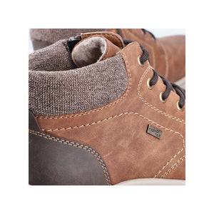 RIEKER - 11030-25 - LACE UP/ZIP BOOT (Water Resistant ) - Tan
