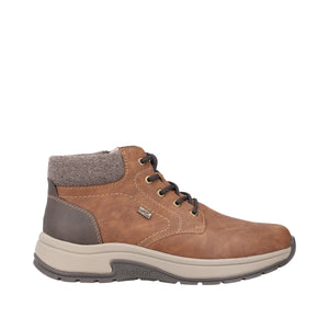 RIEKER - 11030-25 - LACE UP/ZIP BOOT (Water Resistant ) - Tan