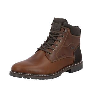 RIEKER - 13740-24 - LACE UP/ZIP BOOT (Water Resistant) - Brown