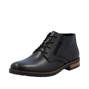 RIEKER - 14609-00 - LACE UP/ZIP BOOT - Black