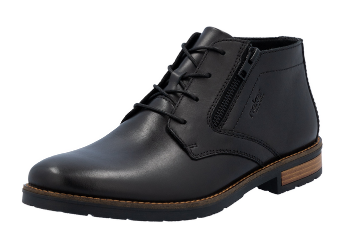 RIEKER - 14609-00 - LACE UP/ZIP BOOT - Black