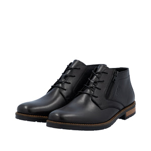 RIEKER - 14609-00 - LACE UP/ZIP BOOT - Black