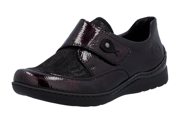 RIEKER - 48951-35 - STRAP SHOE - Burgundy