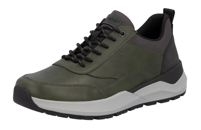 RIEKER - 06000-54.- MENS LACE-UP/ZIP SHOE - Green
