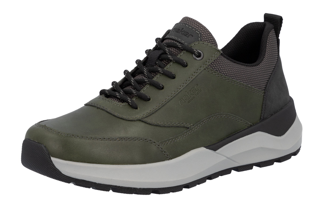 RIEKER - 06000-54.- MENS LACE-UP/ZIP SHOE - Green