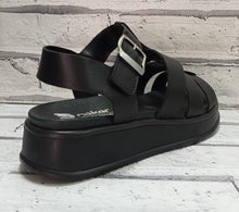 Load image into Gallery viewer, RIEKER - W0804-00 - WEDGE SANDAL - Black