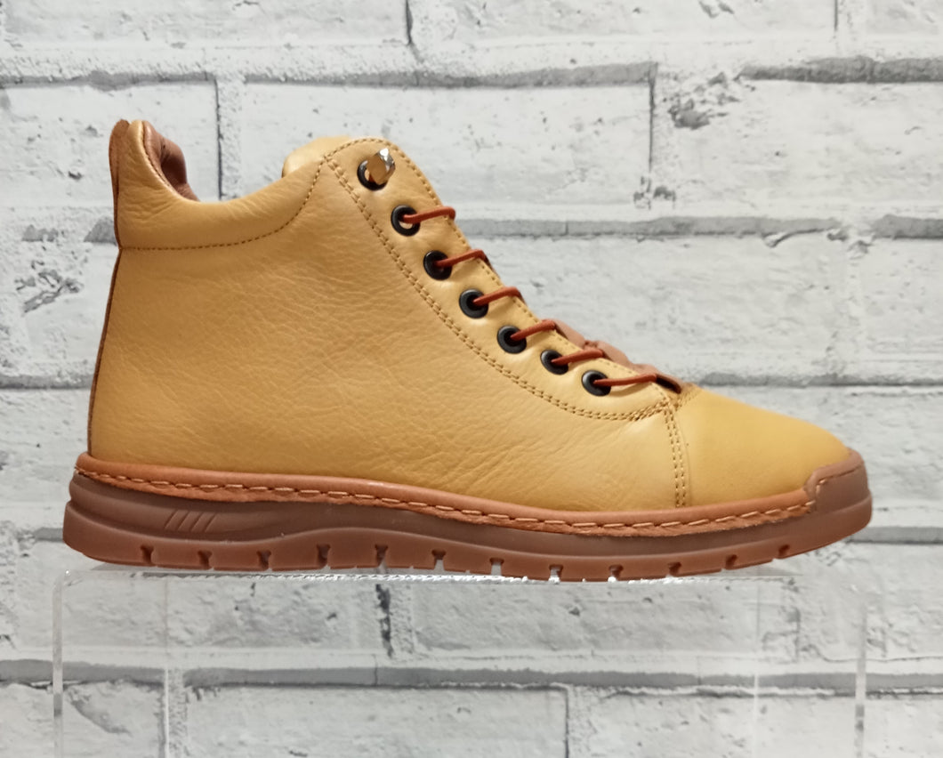 BRISTOL - ZIP/LACE BOOT - MUSTARD