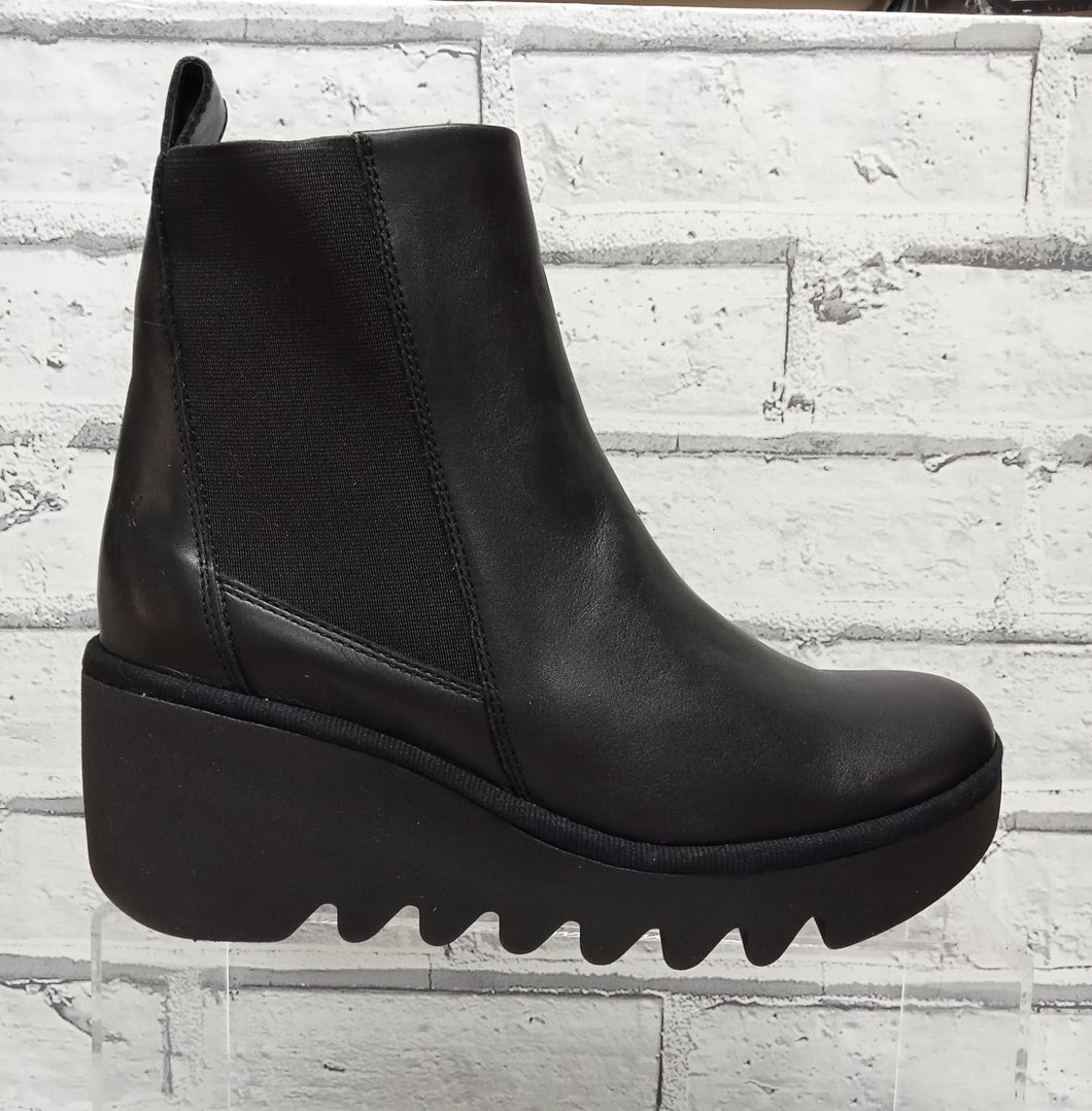 FLY London - BAGU233FLY - P501233020 - PULL ON WEDGE ANKLE BOOT - Black