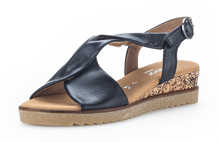 Load image into Gallery viewer, GABOR (Rich) - 62.751.26 - STRAPPY WEDGE SANDAL - Navy Blue