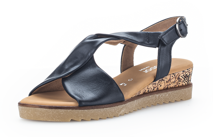 GABOR (Rich) - 62.751.26 - STRAPPY WEDGE SANDAL - Navy Blue