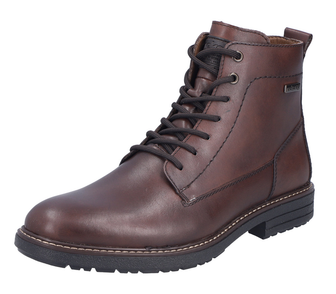 RIEKER - 33143-25 - LACE UP/ZIP BOOT (Water Resistant) - Brown