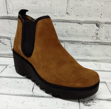 Load image into Gallery viewer, FLY London - BYNE349FLY - P501349025 - PULL ON WEDGE ANKLE BOOT - Tobacco