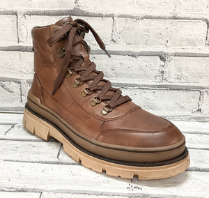 RIEKER (Evolution) - U1271-22 - LACE UP/ZIP BOOT - Brown