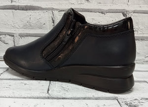 RIEKER - L4883-14 - ZIP ANKLE BOOT - Navy Blue