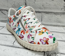 Load image into Gallery viewer, RIEKER - N0900-91 -  LACE UP/ZIP SNEAKER TRAINER - Floral Multi