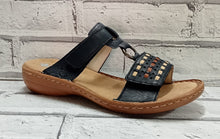 Load image into Gallery viewer, RIEKER - 60842-14 - MULE/SLIP ON 2xSTRAP SANDAL - Navy Multi