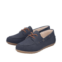 Load image into Gallery viewer, RIEKER - 43800-15 - LACE-UP MOCCASIN - Navy