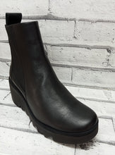 Load image into Gallery viewer, FLY London - BAGU233FLY - P501233020 - PULL ON WEDGE ANKLE BOOT - Black