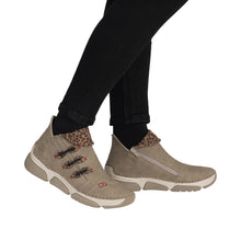 Load image into Gallery viewer, RIEKER - 45983-64 - ZIP ANKLE BOOT - Beige multi