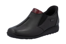 Load image into Gallery viewer, RIEKER - 47253-00 - SLIP-IN SHOE (Water Resistant) - Black/Burgundy (NEW IN)