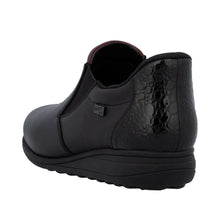 Load image into Gallery viewer, RIEKER - 47253-00 - SLIP-IN SHOE (Water Resistant) - Black/Burgundy (NEW IN)