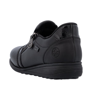 RIEKER - 47264-00 - ZIP SHOE (Water Resistant) - Black