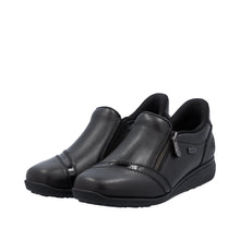 Load image into Gallery viewer, RIEKER - 47264-00 - ZIP SHOE (Water Resistant) - Black