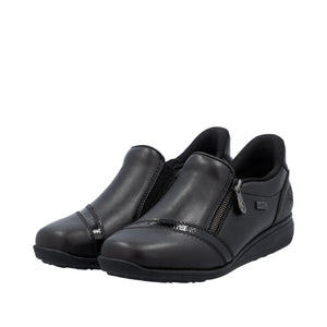 RIEKER - 47264-00 - ZIP SHOE (Water Resistant) - Black