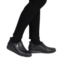 Load image into Gallery viewer, RIEKER - 47264-00 - ZIP SHOE (Water Resistant) - Black