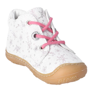 RICOSTA - 1200503/830 - DOTS Lace up Boot - Pink/White (WIDE)
