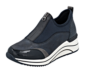 REMONTE - D0T08-14 - WEDGE SNEAKER/TRAINER - Blue Combi