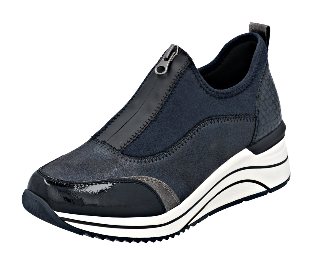 REMONTE - D0T08-14 - WEDGE SNEAKER/TRAINER - Blue Combi
