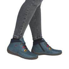 Load image into Gallery viewer, RIEKER - 52544-14 -  LACE UP/ZIP BOOT - Blue multi